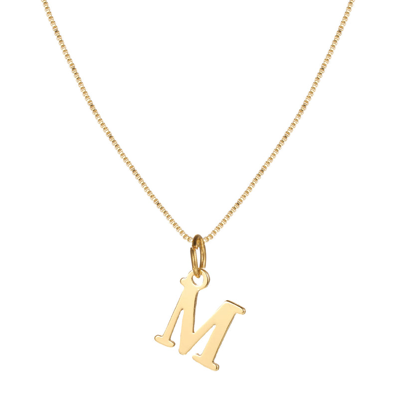 Gold alloy 26 English letter necklace - wallojewerly 