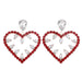 Vintage Red Tassel Earrings - Luxury Rhinestone Dangles for Brides - wallojewerly 