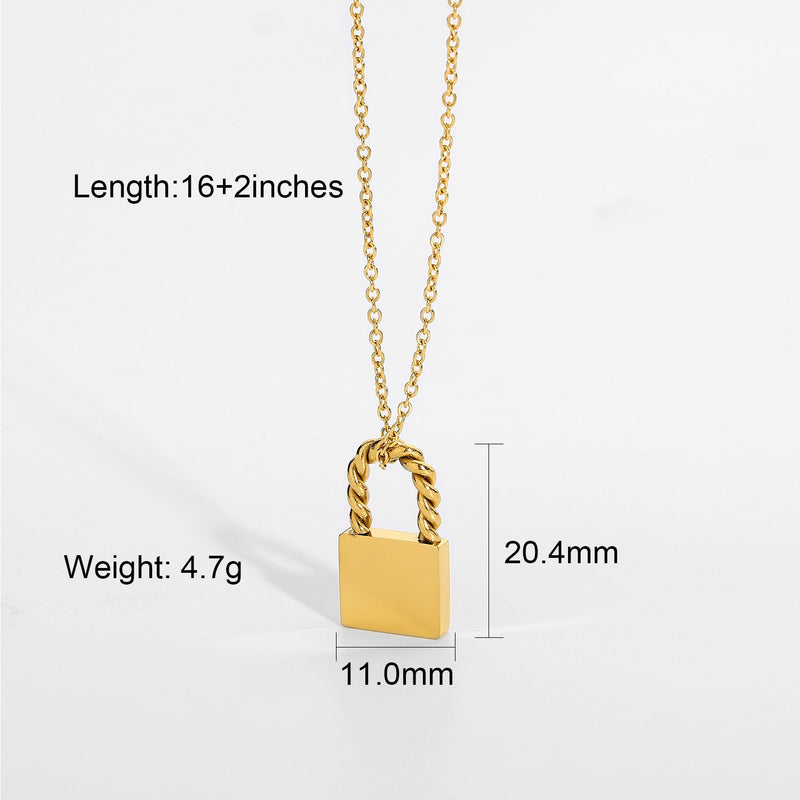 Stainless Steel Gold Plated Tarot Necklace - wallojewerly 