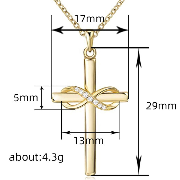 Infinity symbol 8 pendant necklace cross hip hop necklace