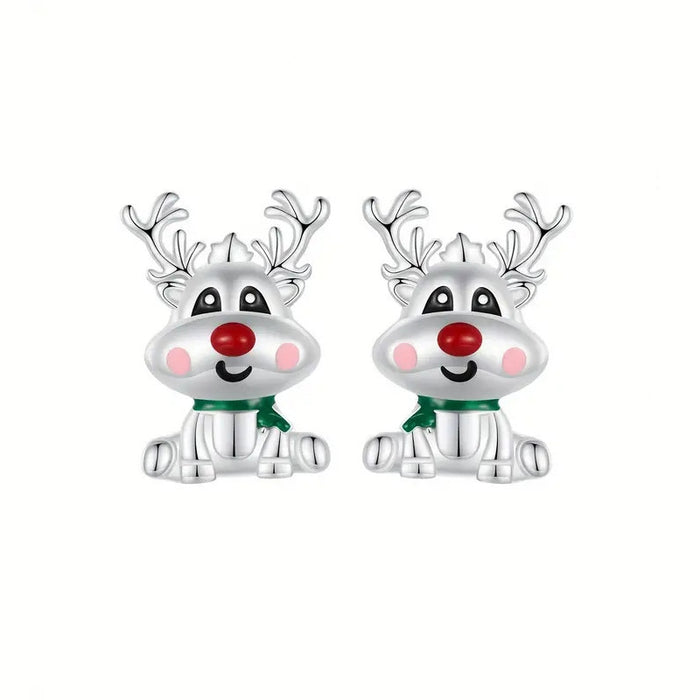 Deer earrings Christmas holiday earrings