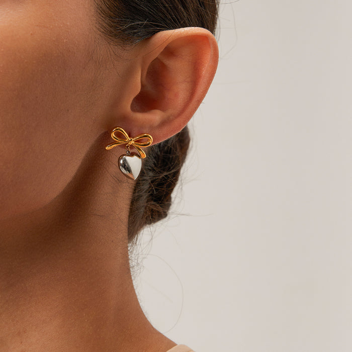 Pendientes circulares texturizados de acero inoxidable bañados en oro de 18 quilates: joyería de moda para mujer