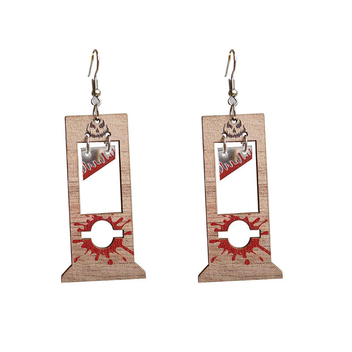 Halloween wooden earrings