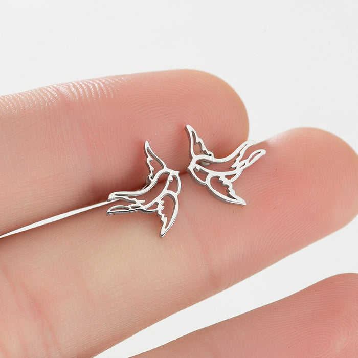 Bird Stainless Steel Stud Earrings - Cute and Stylish Animal Jewelry