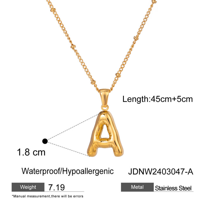 Stainless steel letter necklace pendant neck chain clavicle chain