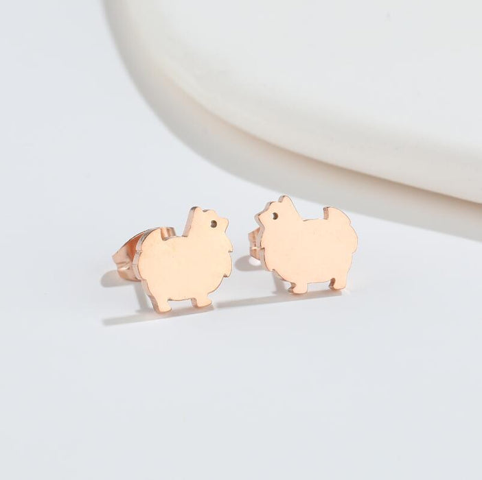 Pendientes de gato y conejo, comercio exterior transfronterizo, nueva moda, simples, lindos, pequeños animales, pendientes, joyería al por mayor