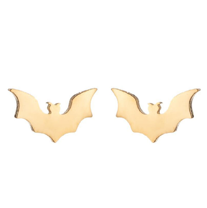 Cat bat earrings, Amazon new stainless steel simple dolphin temperament ear bone studs wholesale