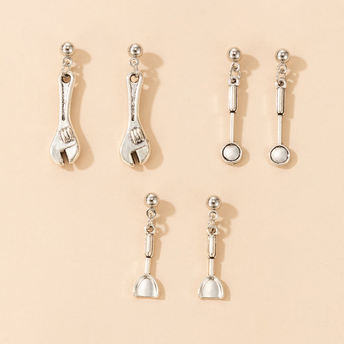 Fun kitchen tool earrings three-piece set Fresh style earrings