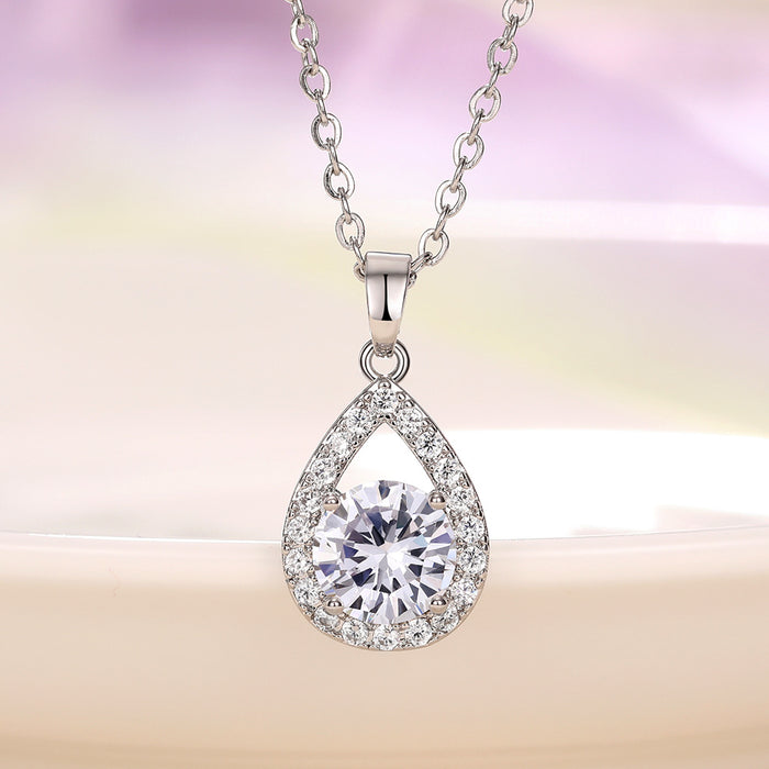 Angel's Tears Zircon Pendant Women's Pear Shape Necklace