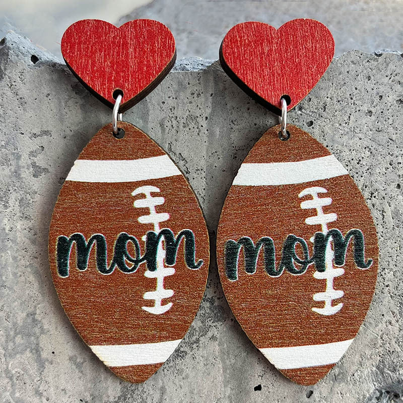 Ball wooden earrings - wallojewerly 