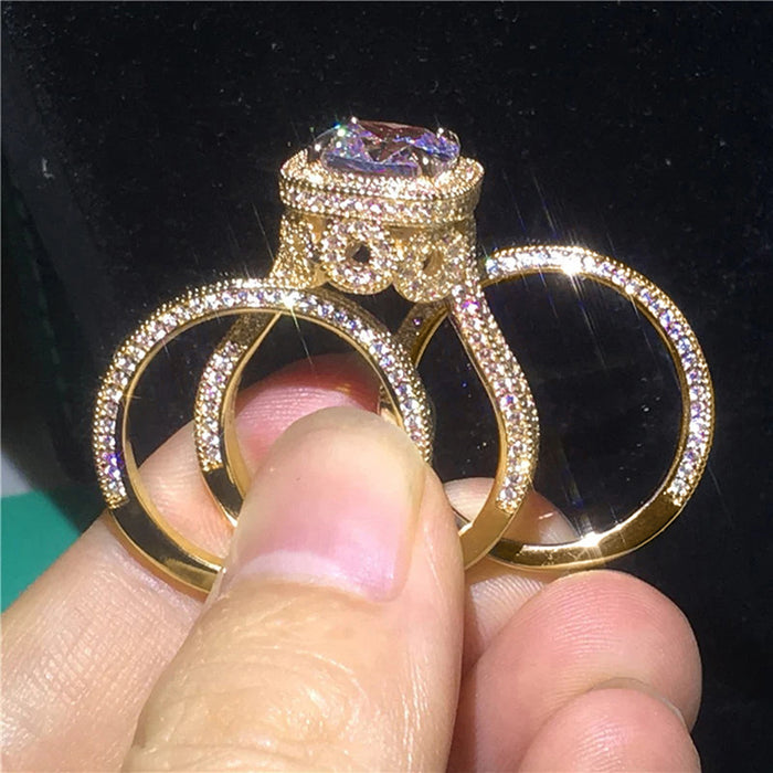 Imitation opal pastoral style metal forest style ring for women