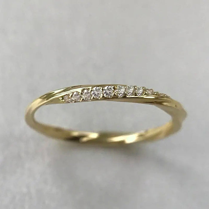 Anillo de línea ultrafina de estilo coreano con rotación giratoria, anillo de venta caliente