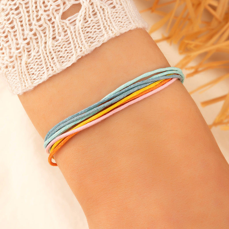 Adjustable Colorful Ethnic String Couple Bracelet - Simple Fashion Rope Bracelet