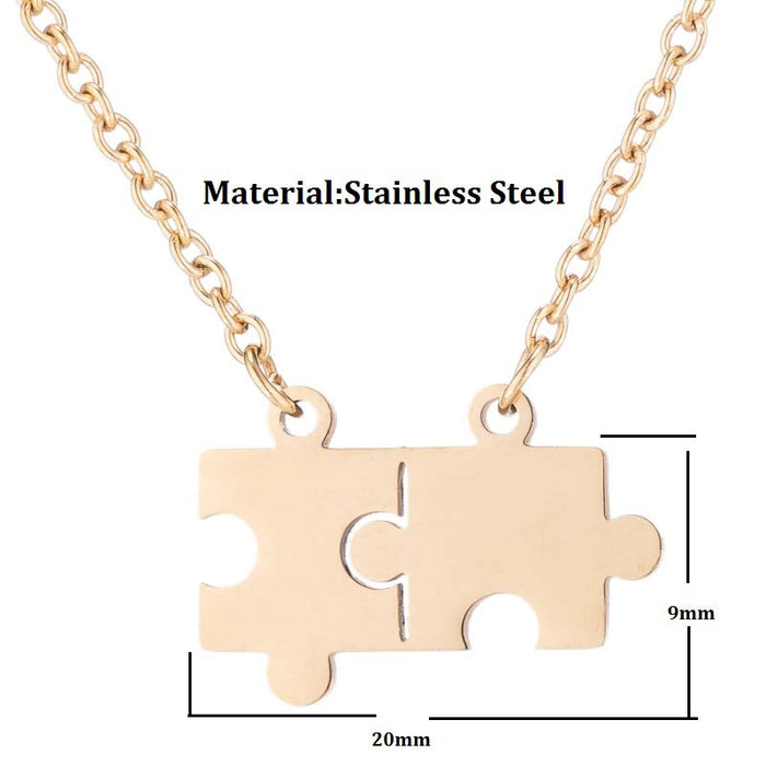 Camera puzzle star pendant necklace, stainless steel girls simple love necklace wholesale