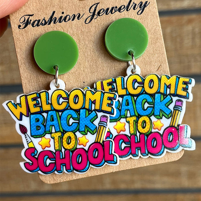 Teacher and Student Back-to-School Pencil Earrings