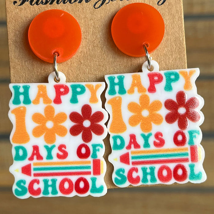 Teacher and Student Back-to-School Pencil Earrings