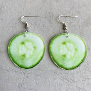 Trendy Vegetable Earrings with Broccoli, Cucumber, and Tomato Designs - wallojewerly 