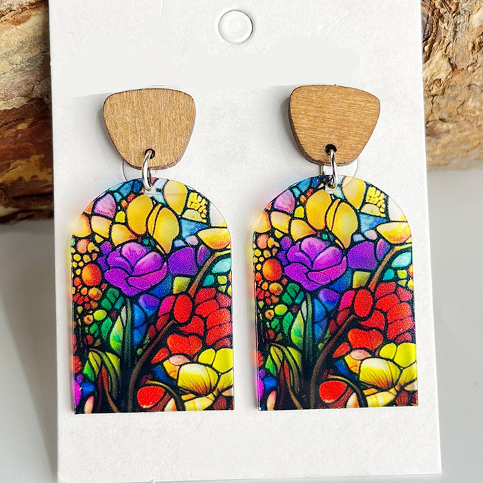 Mother's Day Gift Translucent Flower Earrings - wallojewerly 