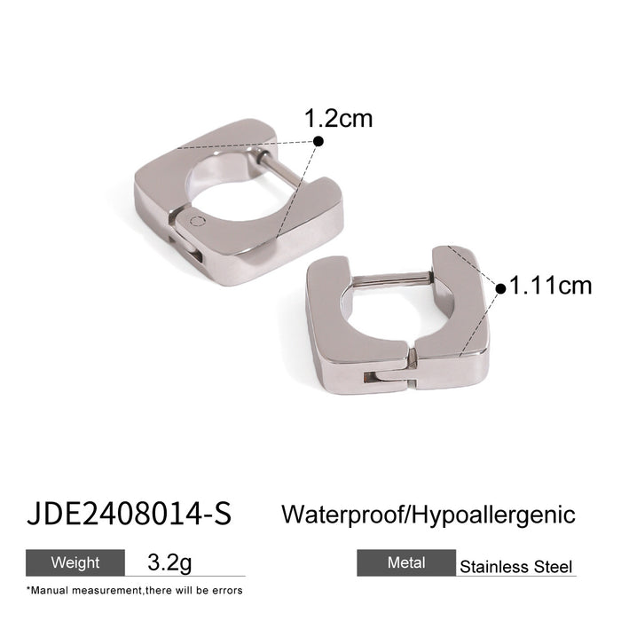 Pendientes geométricos Pendientes de nicho de alta gama Diseño de acero de titanio de 18k