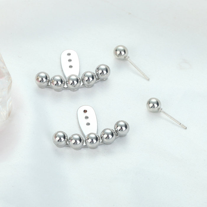 Metal ball earrings Summer design simple temperament earrings