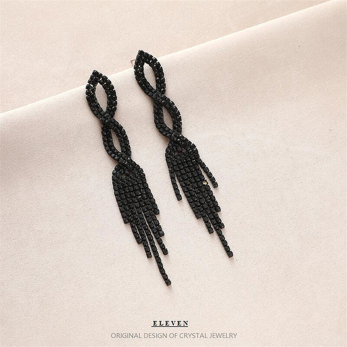 Vintage Rhinestone Earrings - Cold-Tone Sparkling Jewelry for Women