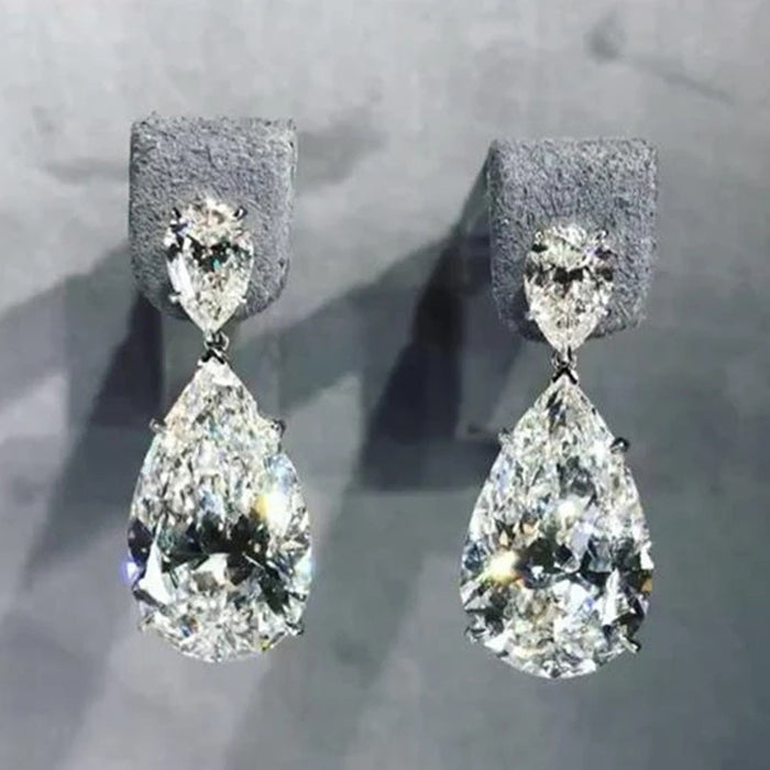 Pendientes de novia con micropavé de circonitas