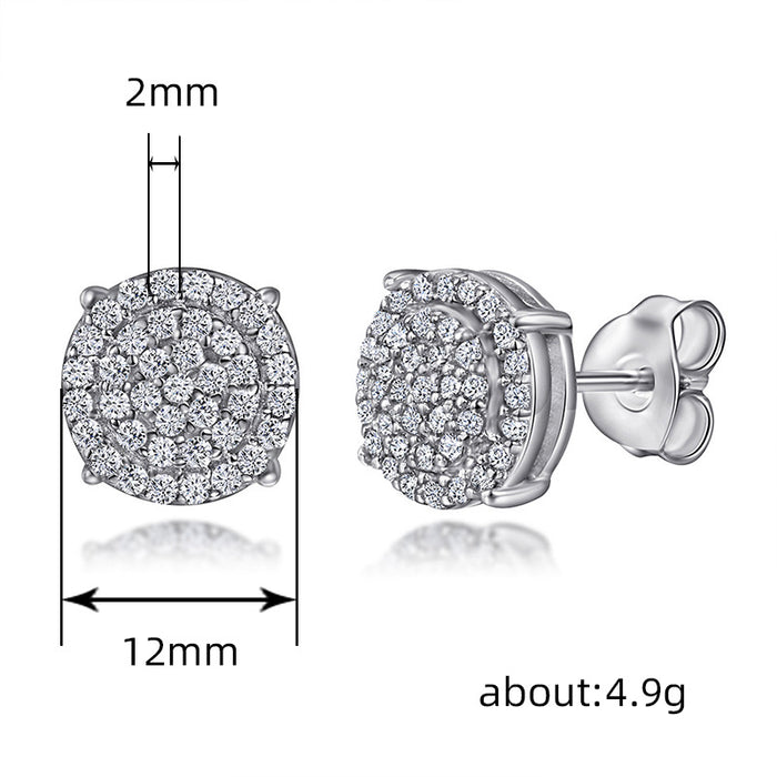 Zircon earrings for women, elegant rhinestone earrings, commuter earrings