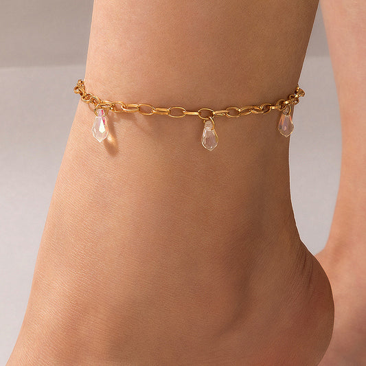 Dolphin Chain Anklet Set - Multilayer Geometric Jewelry