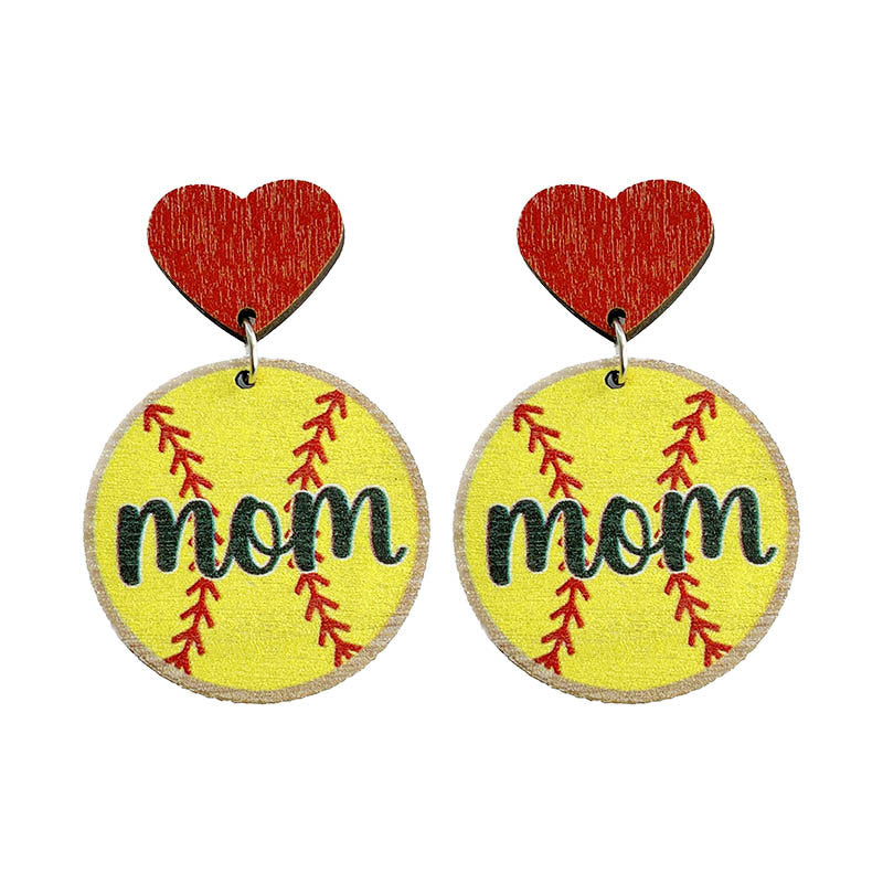 Ball wooden earrings - wallojewerly 