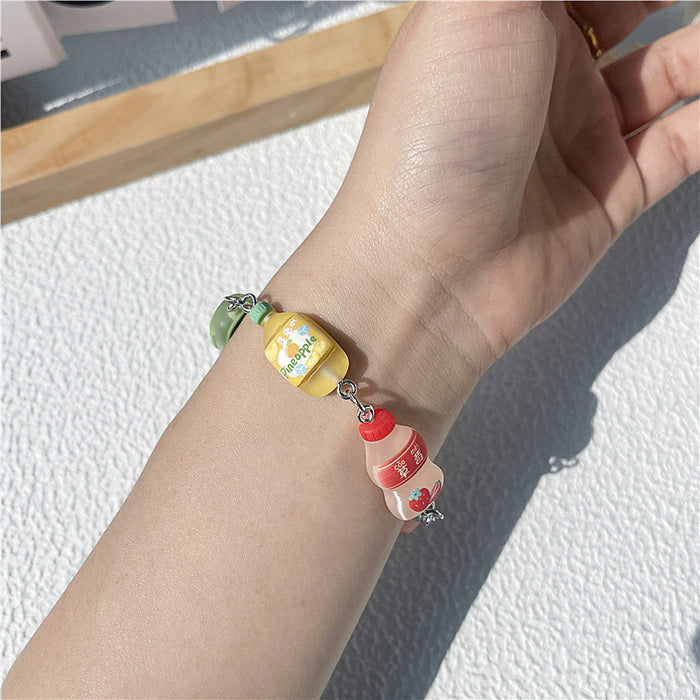 Hamburger Food Play Bracelet Niche Design Hip-Hop Style Bracelet