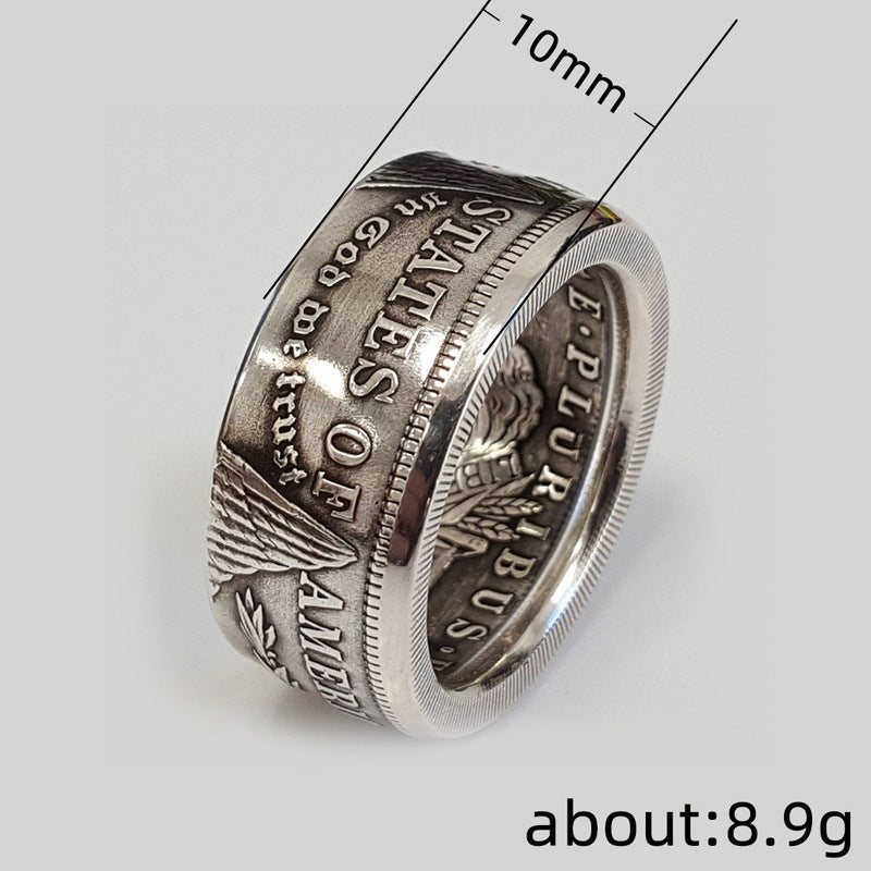 Anillo de aleación con letras digitales creativas al por mayor