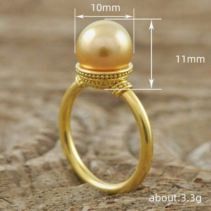 Imitation pearl ring vintage style ring