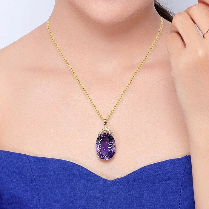 Oval necklace elegant high-end women's clavicle chain accessories