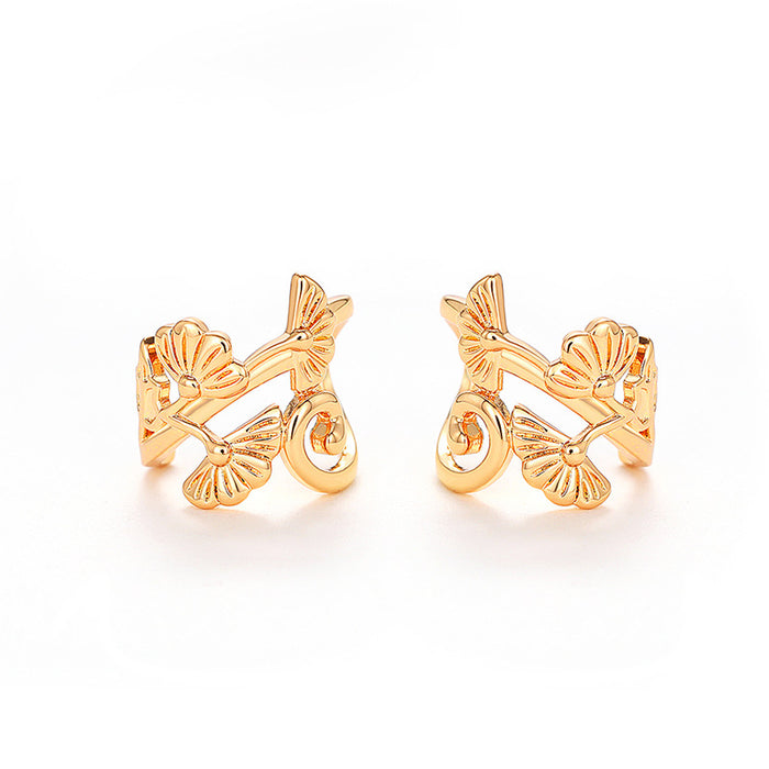 European and American style floral ear clips painless simple popular ear clips