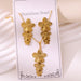 Wholesale 304 stainless steel hydraulic gold-plated earrings and necklace sets - wallojewerly 