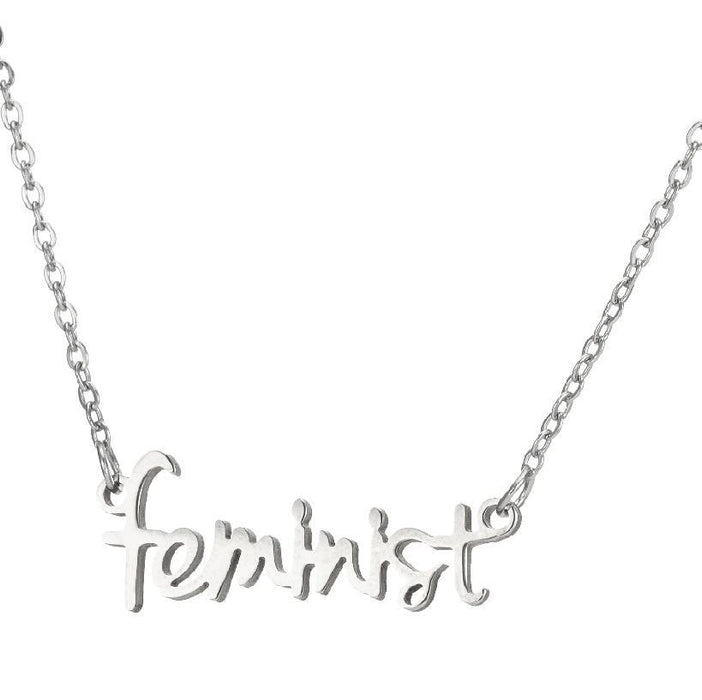 Feminist feminism pendant necklace, cross-border new fashion letter necklace wholesale