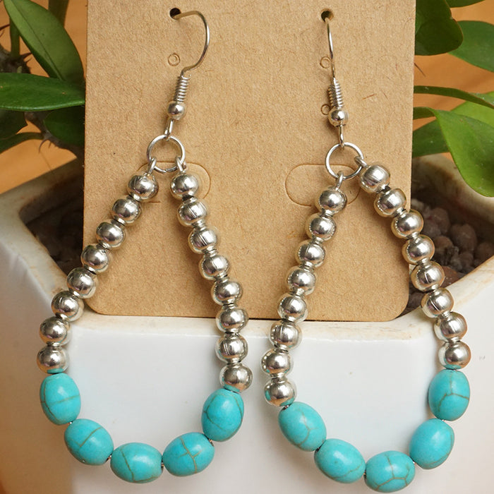 Wooden beaded earrings