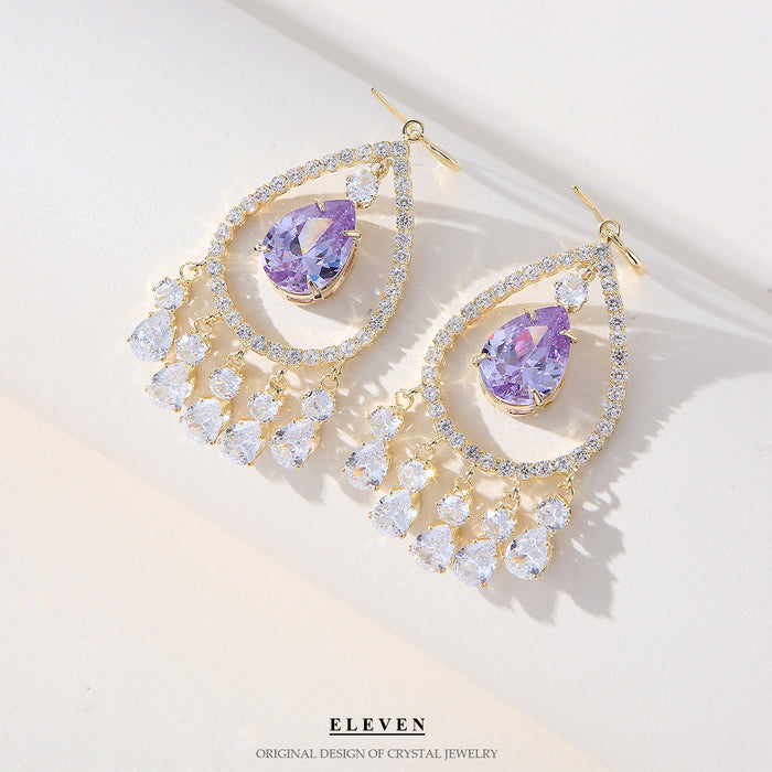 Vintage Waterdrop Tassel Earrings - Exaggerated Long Dangle Jewelry for Women