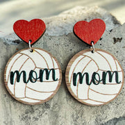 Ball wooden earrings - wallojewerly 