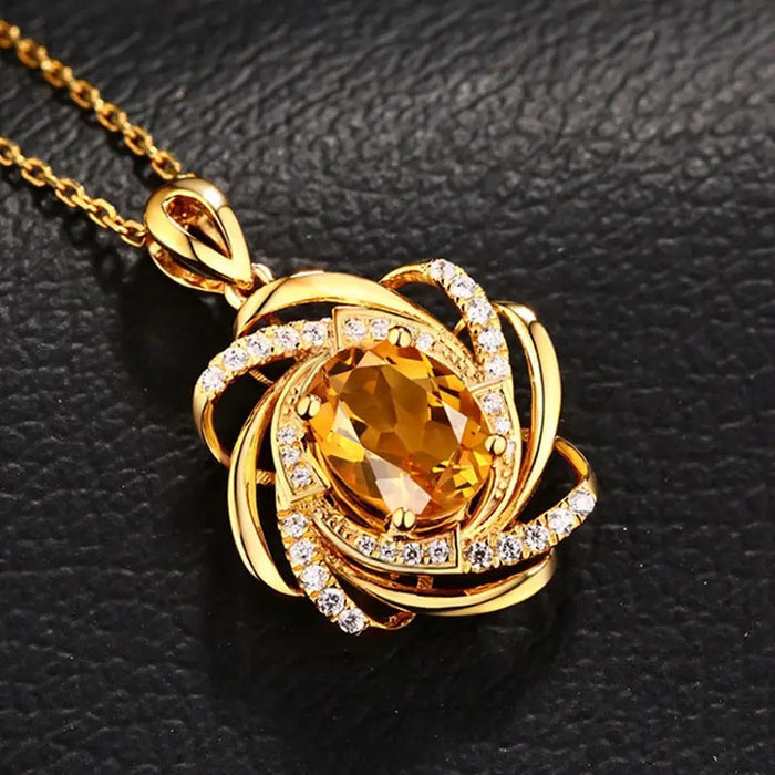 Bohemian Vintage Floral Hollow Pendant Necklace