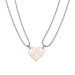 Alloy Building Block Style Heart Necklace - wallojewerly 