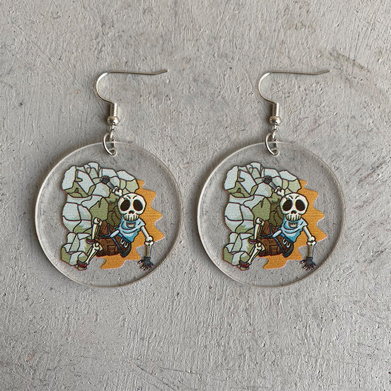 Acrylic sports earrings - wallojewerly 