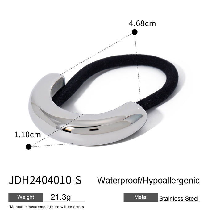 Stainless Steel Hair Tie - High-End Metal Elastic Band for Ponytails