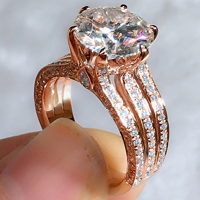 Luxury eight hearts and eight arrows zircon ring wedding romantic wedding ring jewelry