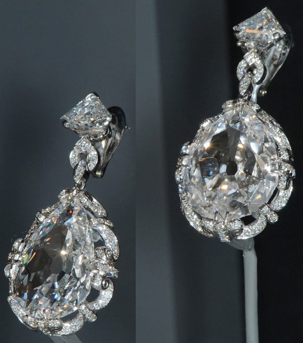 Luxury zircon teardrop earrings vintage style jewelry