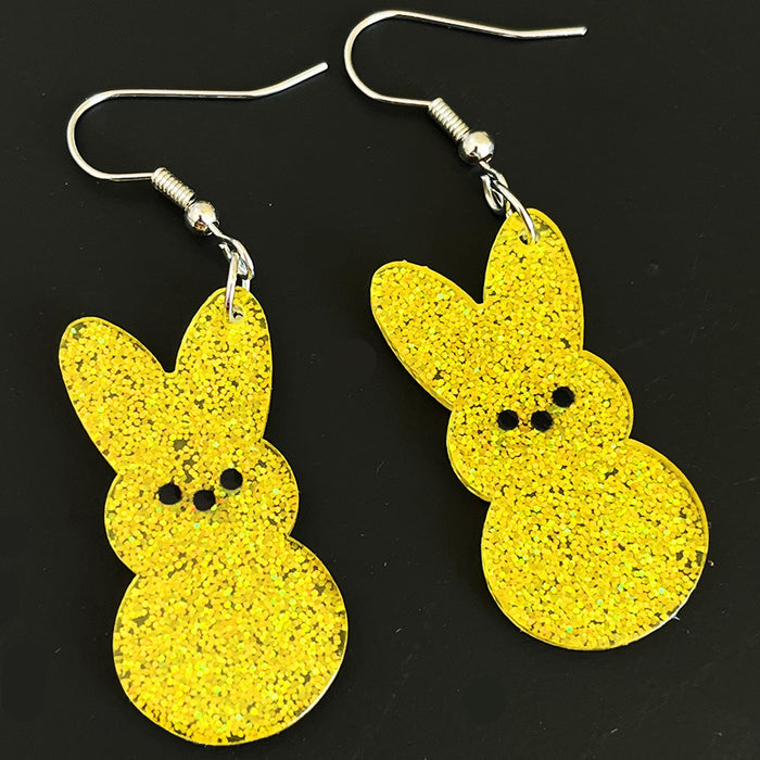 Rabbit acrylic Easter earrings