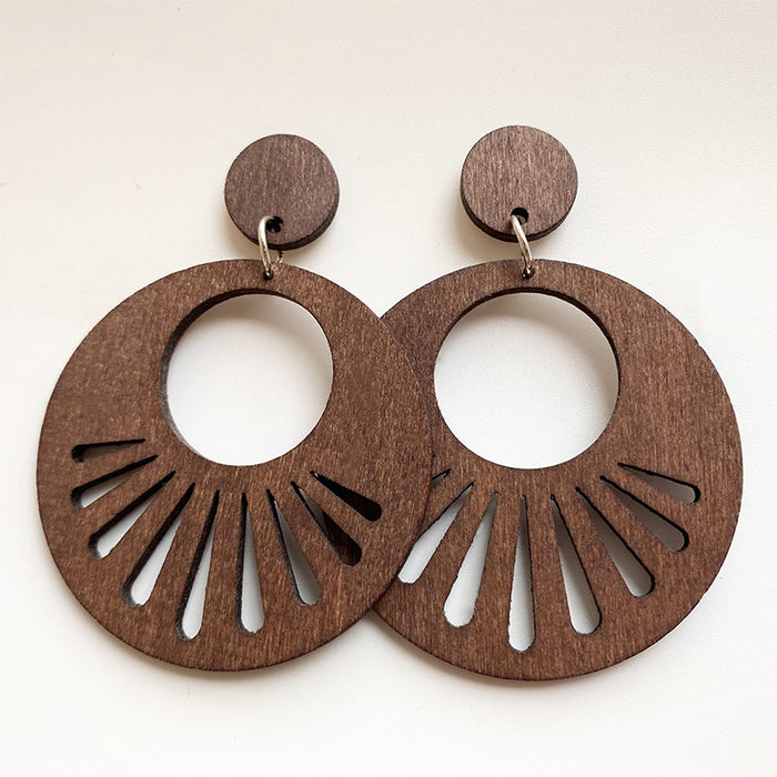 Wooden rainbow earrings