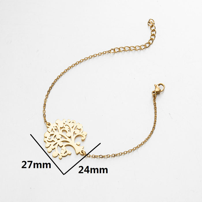 Tree of life bracelet, European and American couple cold style simple jewelry wholesale