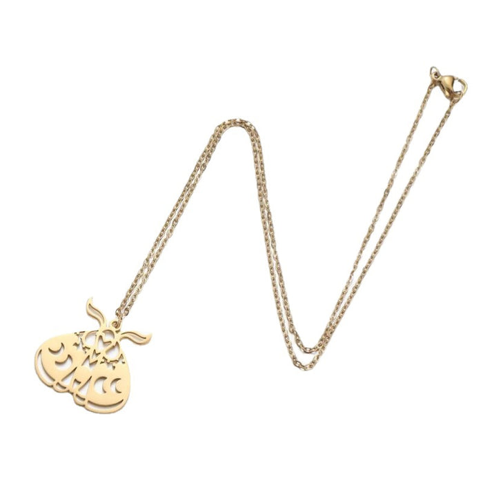 Insect clavicle chain, Korean INS retro ladybug stainless steel niche hollow necklace for women