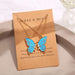 Bohemian style alloy colorful butterfly necklace